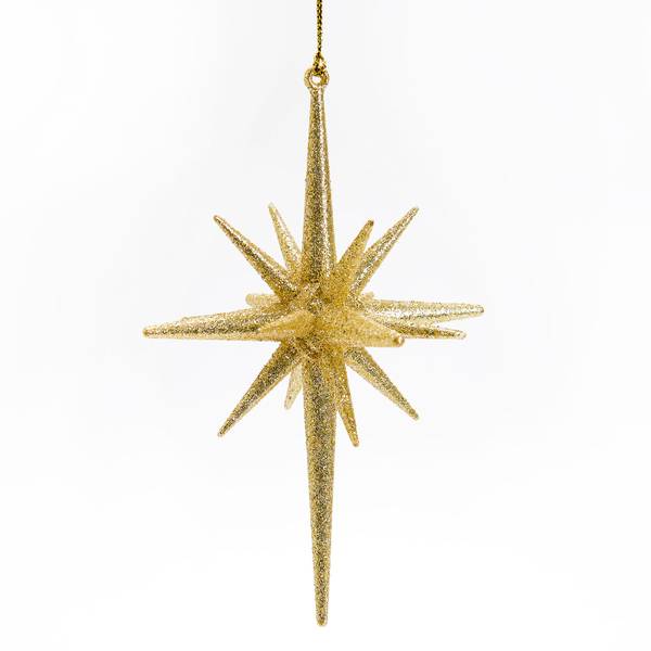 Caffco International Plastic Star with Glitter Ornament - XO460843BL ...