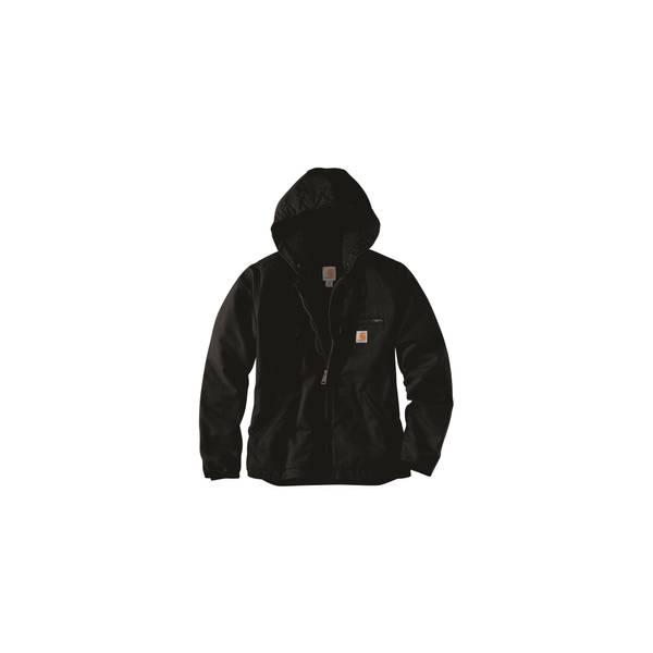Carhartt Women's Loose Fit Washed Duck Sherpa Lined Jacket - 104292X-BLK-1X
