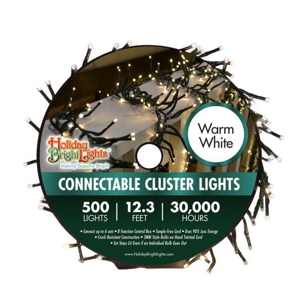 500 cluster lights warm white