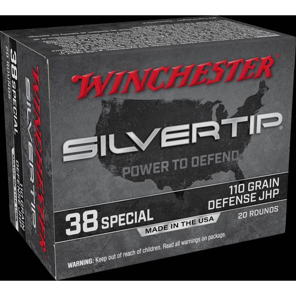 Winchester 38 Special 110 Grain Silvertip Hollow Point - W38ST 