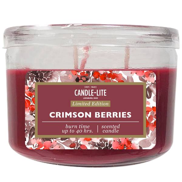 CandleLite 10 oz 3Wick Crimson Berries Jar Candle 4489659 Blain's