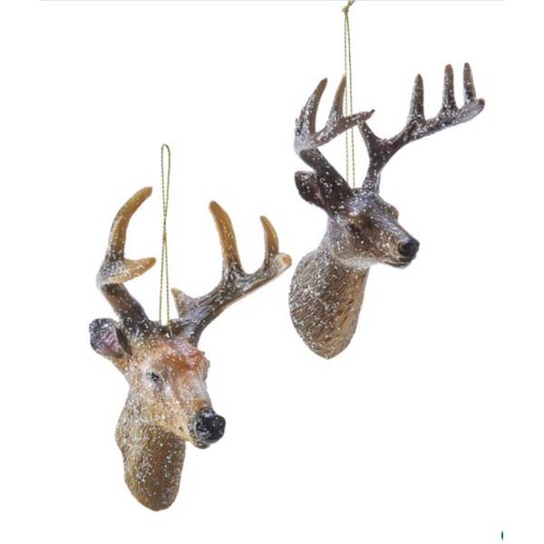 Kurt S. Adler 5.24" Plastic Deer Head Ornament Assortment D3573