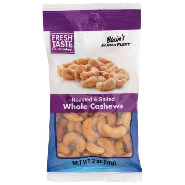 Photo of 2 oz Roasted and Salted Whole Cashews