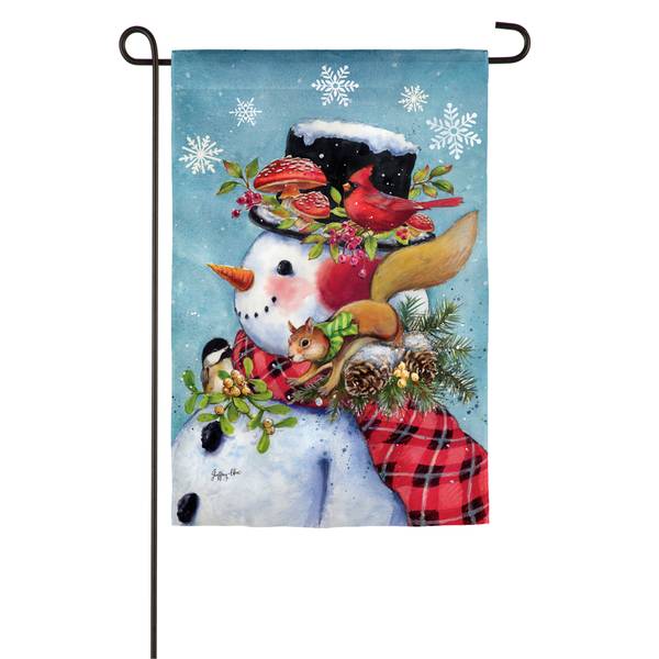 Evergreen Enterprises Snowman Perch Garden Suede Flag - 14S9373 | Blain ...