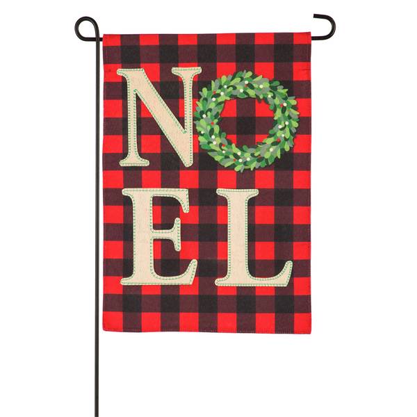 Evergreen Enterprises Noel Wreath Garden Linen Flag - 14L9362 | Blain's ...