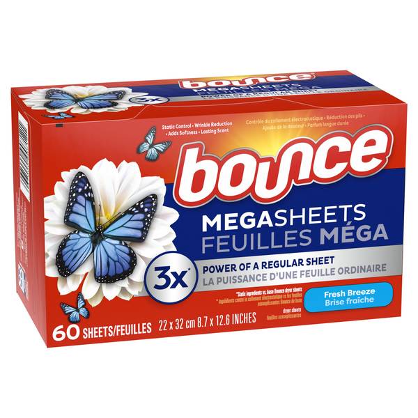 Bounce 60 Count Mega Dryer Sheets - 90712 | Blain's Farm & Fleet