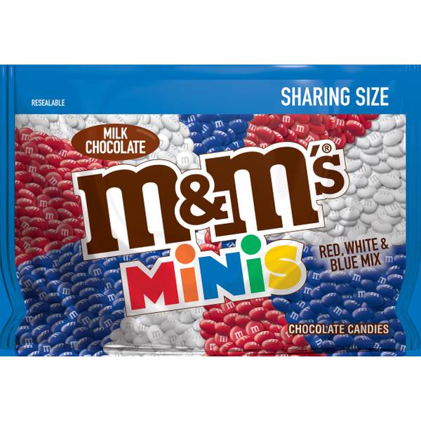 10.1 oz Red, White and Blue Minis Sharing Size