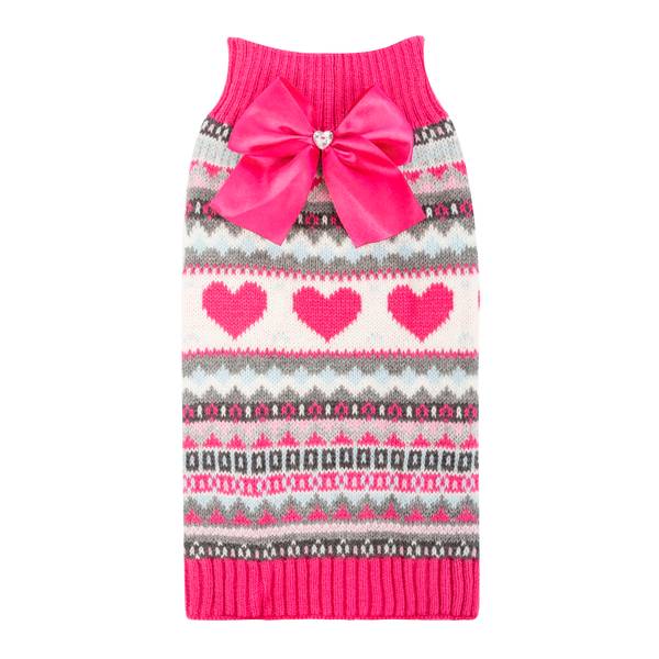 fair isle heart sweater