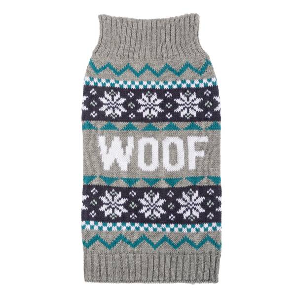 gray fair isle sweater