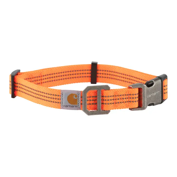 SUBLIME Adjustable Dog Collar, Pink & Orange Flowers on Navy, Small:  8-12-in neck, 3/4-in wide 