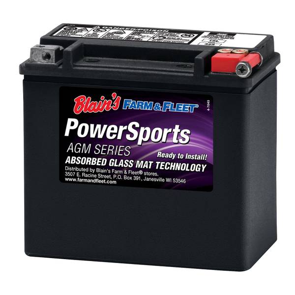 UPC 083996010840 product image for Blain's Farm & Fleet AGM PowerSports Battery, Group Size 16L, 340 CCA | upcitemdb.com
