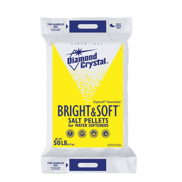 Diamond Crystal 50 lb Bright & Soft Water Softener Salt Pellets Pallet