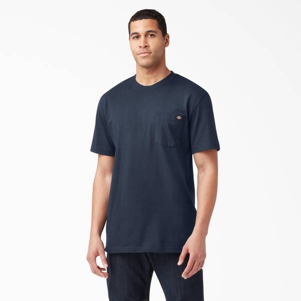 Dickies Men's Short Sleeve Heavyweight T-Shirt, Dark Navy, L - WS450DN ...