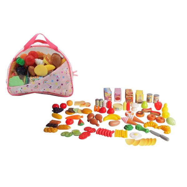 100 piece play food set