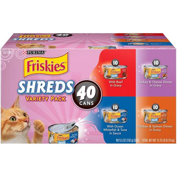Friskies 40 Count 5.5 oz Shreds Variety Pack Cat Food 19933315