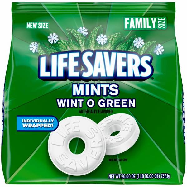 Lifesavers 26 oz Wint O Green Mint Family Size - 022000280333 | Blain's ...