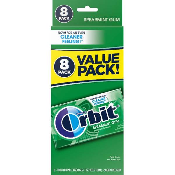 Wrigley's Freedent, Spearmint Chewing Gum, 5 Piece Packs, 8 Count