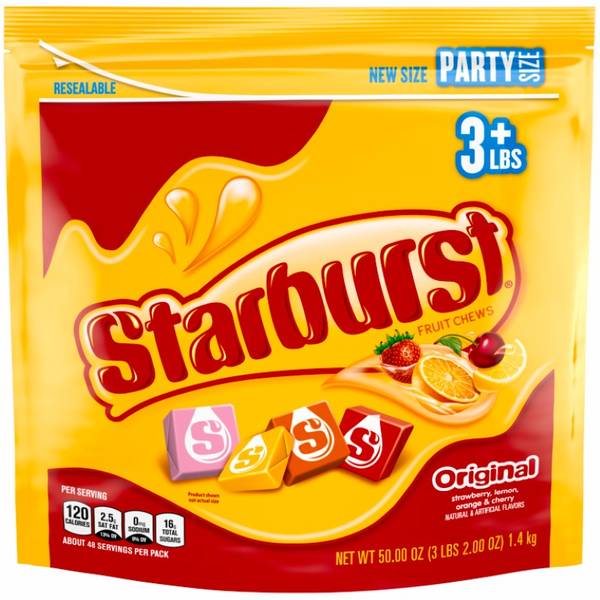 Starburst Fruit Chews, Original, Party Size - 50.00 oz