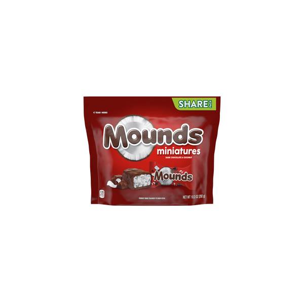 MOUNDS MOUNDS Dark Chocolate and Coconut Snack Size, Candy Bars Bag, 11.3  oz 