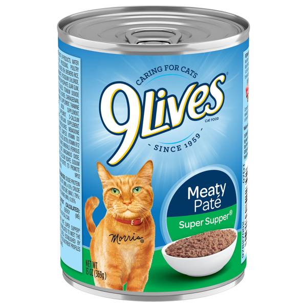 9 Lives 13 oz Meaty Pate Super Supper Cat Food 00079100522293 Blain
