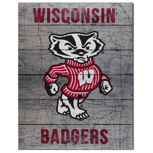 NCAA Wisconsin Badgers 16"x20" Road to
