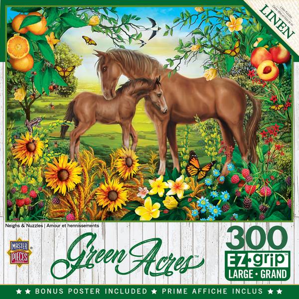 Masterpiece Puzzle 300-Piece Green Acres Neighs/Nuzzles Puzzle Assortment -  51804