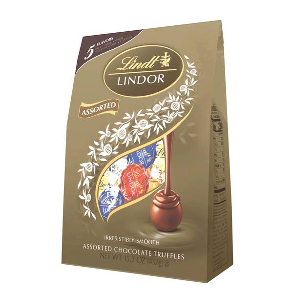Lindt LINDOR Valentine's Assorted Chocolate Candy Truffles, 15.2 oz. Bag 
