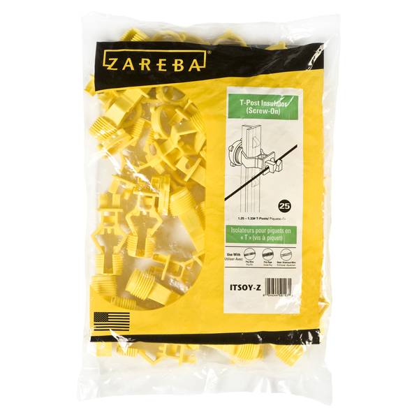 Photo of 25-Pack Yellow Screw-on T-Post Insulators