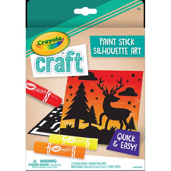 Crayola Craft Paint Stick Silhouette Art Forest