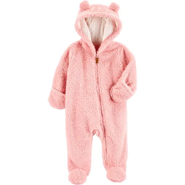 Carters Baby Girls Snuggly Infant Snowsuit Pram