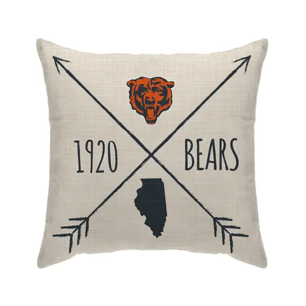 NFL Chicago Bears 18x18 Buffalo Check Plaid Decor Pillow