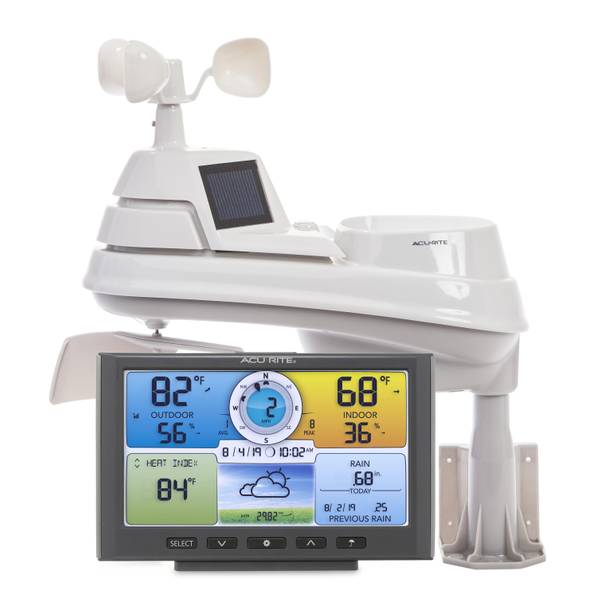 Acurite 01517RM Wireless Weather Station with 5-in-1 Weather Sensor, White/Black