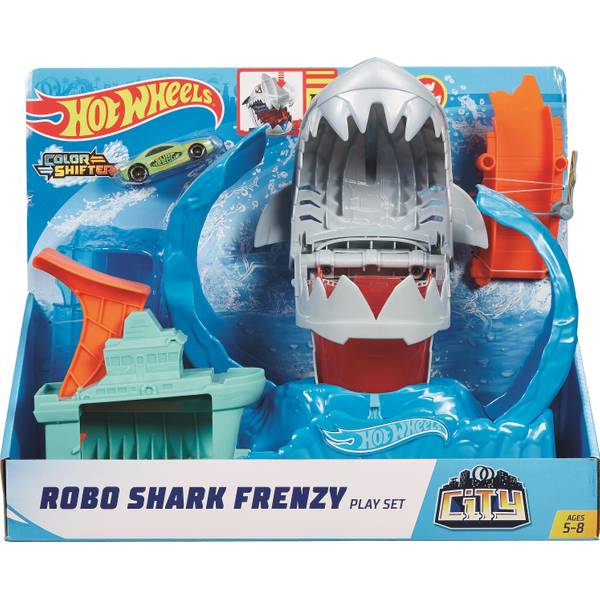 Hot Wheels Robo Shark Frenzy Play Set - GJL12 | Blain's ...