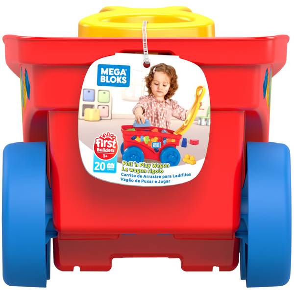 mega bloks pull along wagon