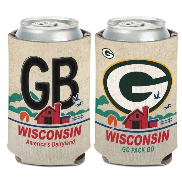 Green Bay Packers Logo 2-Sided 12 oz. Can Cooler – Fan HQ