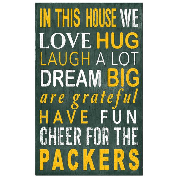 Green Bay Packers Distressed Round Sign