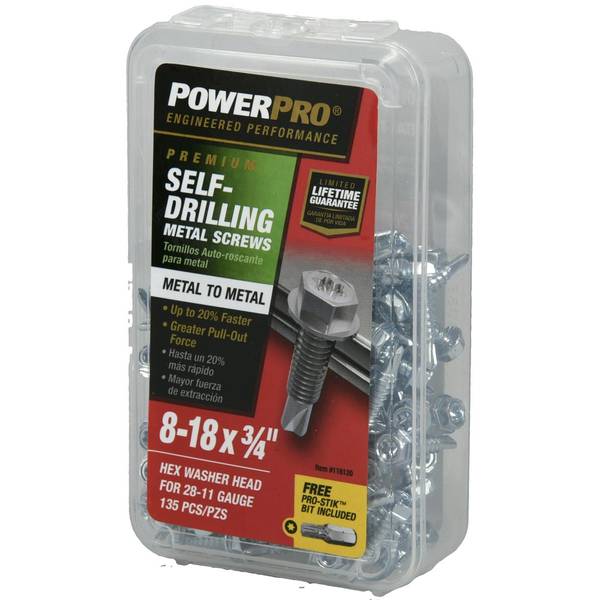 Hillman 135Count 818 x 3/4" SelfDrilling Washer Heads 116120