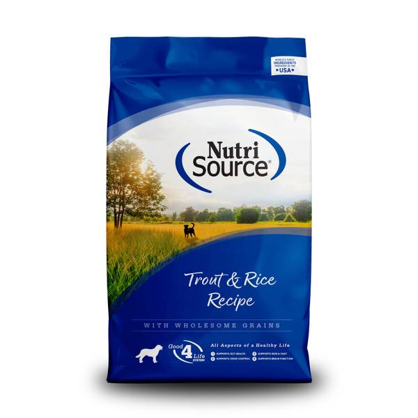 Photo of Trout & Rice Adult Dog Food, 26 lb, Grain Inclusive