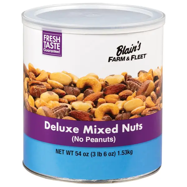Blain's Farm & Fleet 54 oz Deluxe Mixed Nuts Tin (No Peanuts
