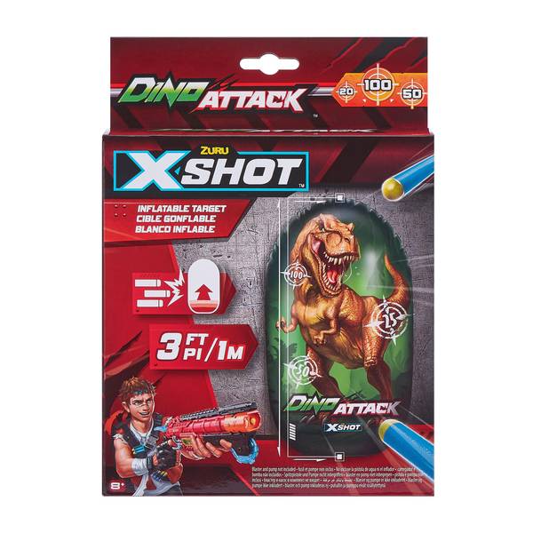 x shot dino attack twin pack with 3ft inflatable target brand new boxed 