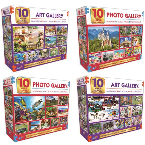 Sure Lox 10 in 1 Photo/Art Gallery Puzzle Multipack Assortment 88124
