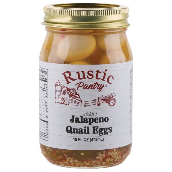 Rustic Pantry 16 oz Jalapeno Quail Eggs 10375 Blain's Farm & Fleet