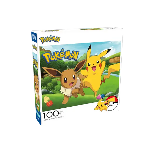 Pokemon - Eevee and Pikachu, 100 Pieces, Buffalo Games