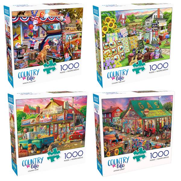 Buffalo Games 1000-Piece Country Life A Day Out At The Farm Jigsaw Puzzle 