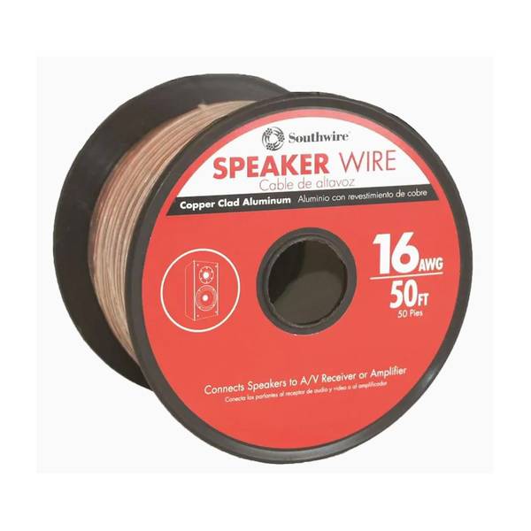 Southwire 50 ft 16/2 ZIP Speaker Clear Wire - 64870201
