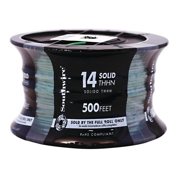 By-The-Roll Southwire 500-Ft 14-AWG Green Copper THHN Wire |1346 