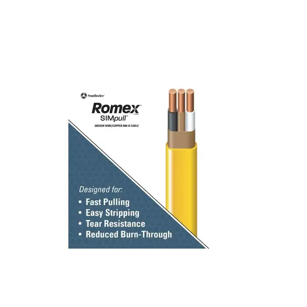 Southwire 15 ft. 12/2 Solid Romex SIMpull CU NM-B W/G Wire