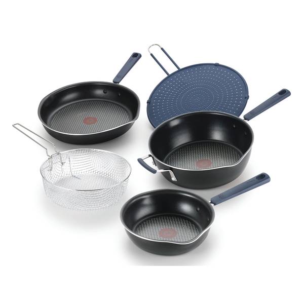 T Fal All In One Stackable 5 Piece Titanium Non Stick Pan Set B210s574 Blain S Farm Fleet