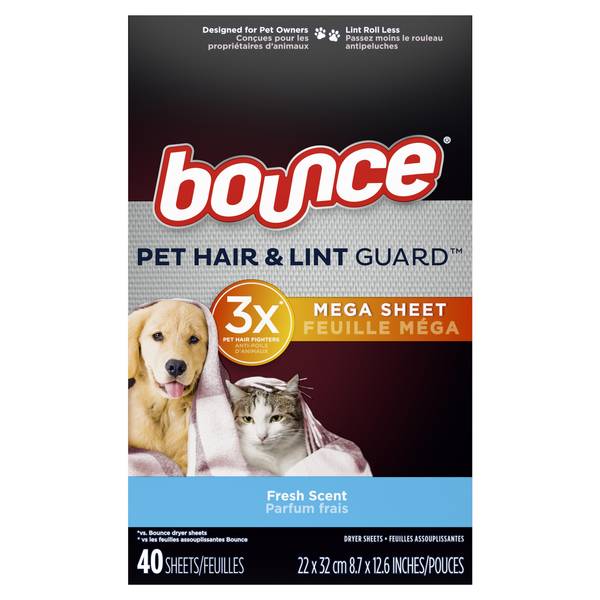 Bounce 40 Count Fresh Scent Pet Dryer Sheets - 57071 | Blain's Farm & Fleet