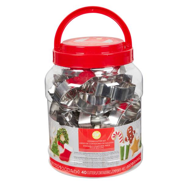 Wilton 40 Piece Metal Cookie Cutter Tub Set 2308 0 0227 Blains